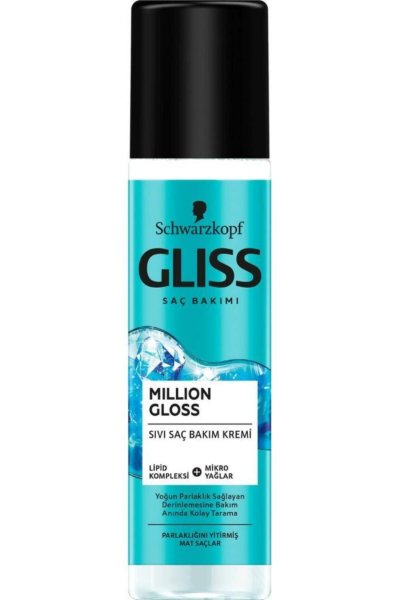 Million Gloss Yoğun Parlaklık Veren Durulanmayan Sıvı Saç Kremi 200 ml X 2 Adet