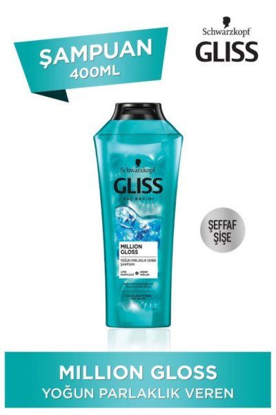Million Gloss Yoğun Parlaklık Veren Şampuan 400 ml 4'lü