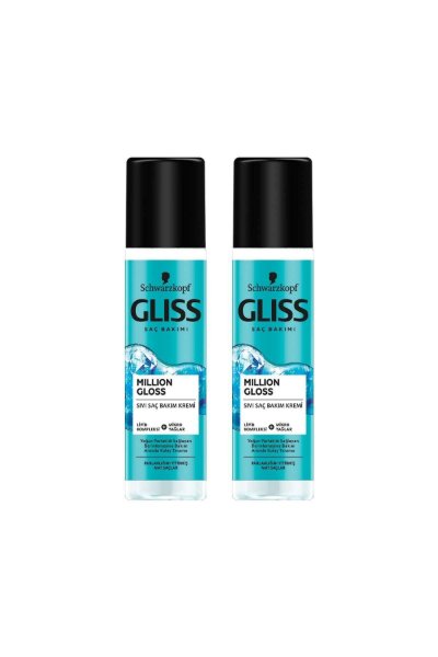 Million Gloss Yoğun Parlaklık Veren Durulanmayan Sıvı Saç Kremi 200 ml X 2 Adet