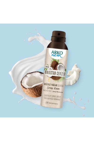 Nem Değerli Yağlar Hindistan Cevizi Sprey Krem 150 ml 6 Adet