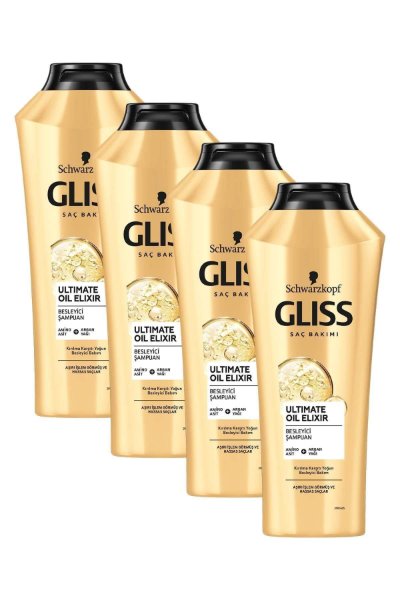 Ultimate Oil Elixir Besleyici Şampuan 360 ml X 4 Adet