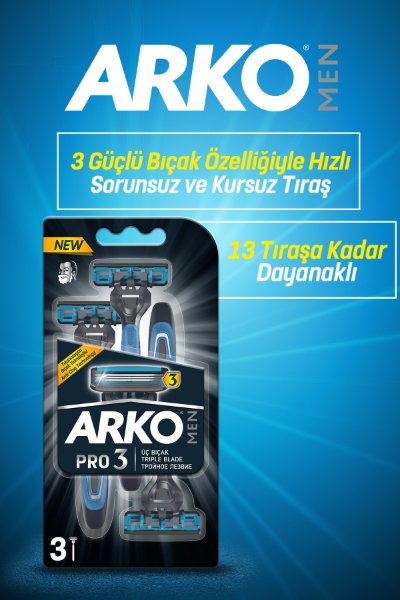 Men Pro3 3 Bıçaklı Erkek Tıraş Bıçağı 3 Adet