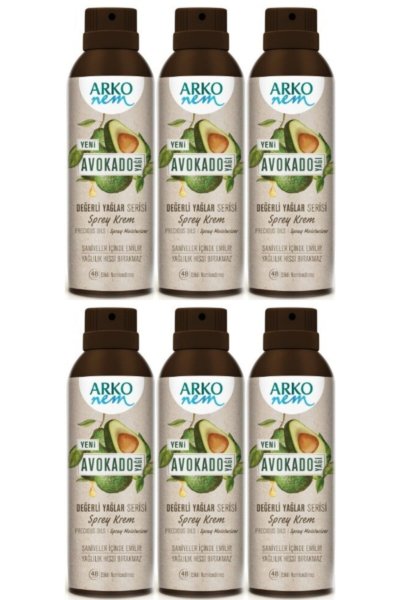 Nem Değerli Yağlar Avokado Sprey Krem 150ml 6 Adet